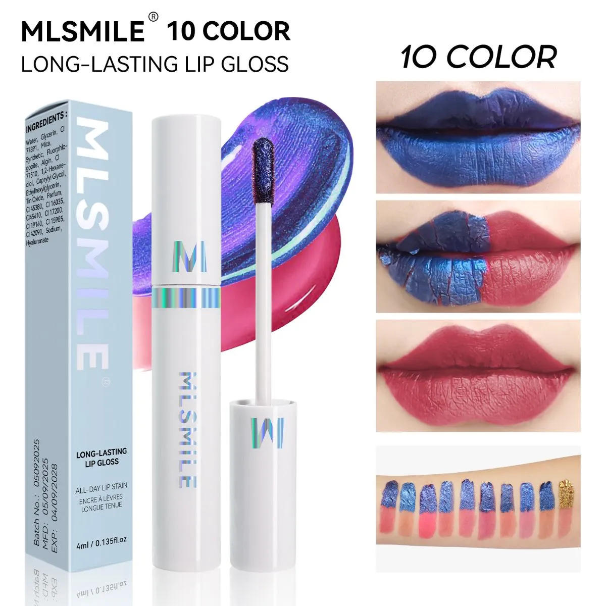 Peel Off Lip Stain – Long-Lasting Waterproof Liquid Lipstick, Non-Stick Cup Transfer-Proof Tattoo Lip Gloss, Highly Pigmented Matte Finish